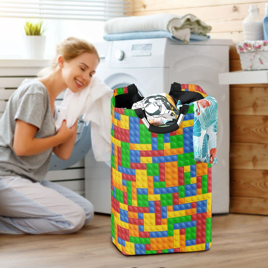 Hamper Basket Building Blocks Collapsible Nursery Storage Bin Waterproof Clothing Baskets Bedroom Bathroom Washing