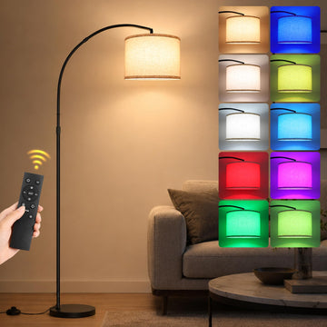 Arc Floor Lamp, 18W Bright LED Dimmable Tall Standing Lamp