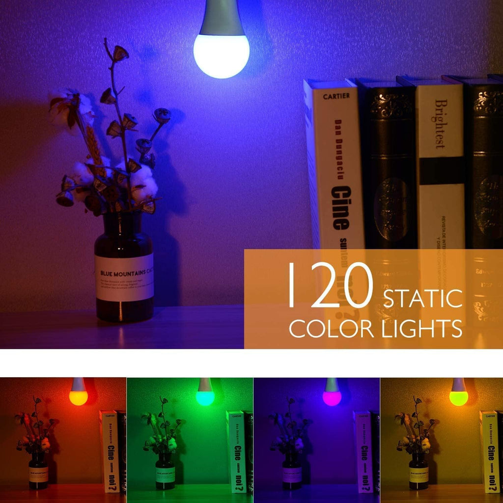 LED Color Changing Light Bulb, 820LM Dimmable E26 10W RGBW, Mood Light Bulb with Timing Remote, 120 Colors Screw Base