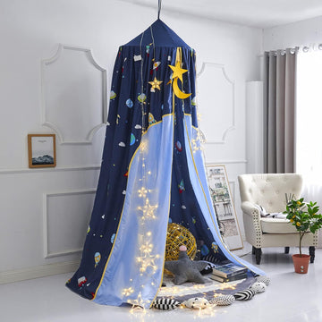 Galaxy Bed Canopy Play Tent Mosquito Net,Lovely Castle Hanging House Decoration Reading Nook for Girls Boys