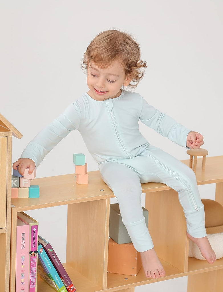 Viscose from Bamboo Baby Boy Sleeper Pajamas with Mitts