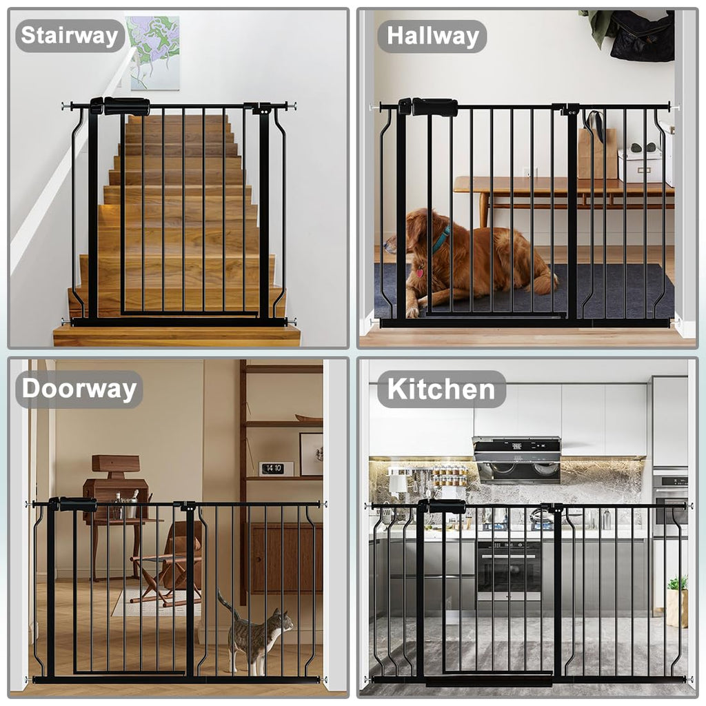 48-53 Inch Extra Wide Baby Gate Easy Walk-Thru Child Safety Gate