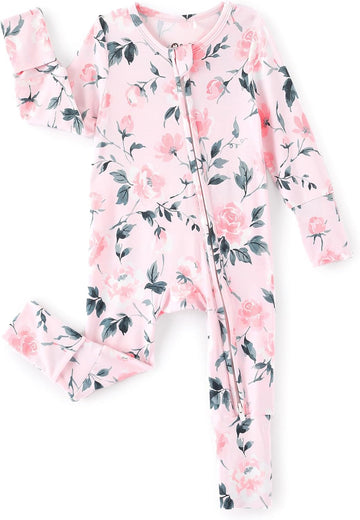 Bamboo Viscose Baby Pajamas, Sleepers with Way Zipper