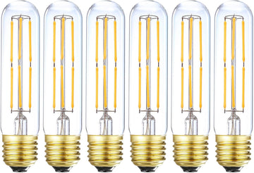 Dimmable T10 Edison Led Tubular Bulb 3000K Soft White E26 Vintage Led