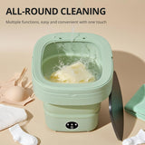 Portable Washing Machine, Mini Washer, 16L Upgraded with Spin Basket, Foldable Design Ideal for Apartment, Home and