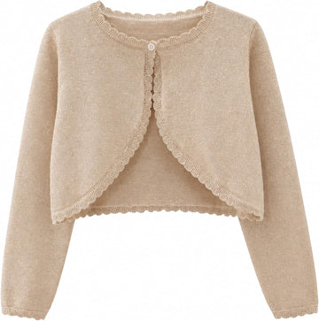Toddler Sparkly Sweater Bolero Shrug Open Front