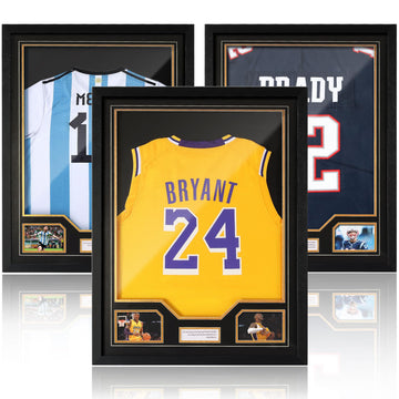 Jersey Frame Display Case 3 Pack, Large Clear Acrylic Shadow Box with UV Protection for Basketball Baseball Football