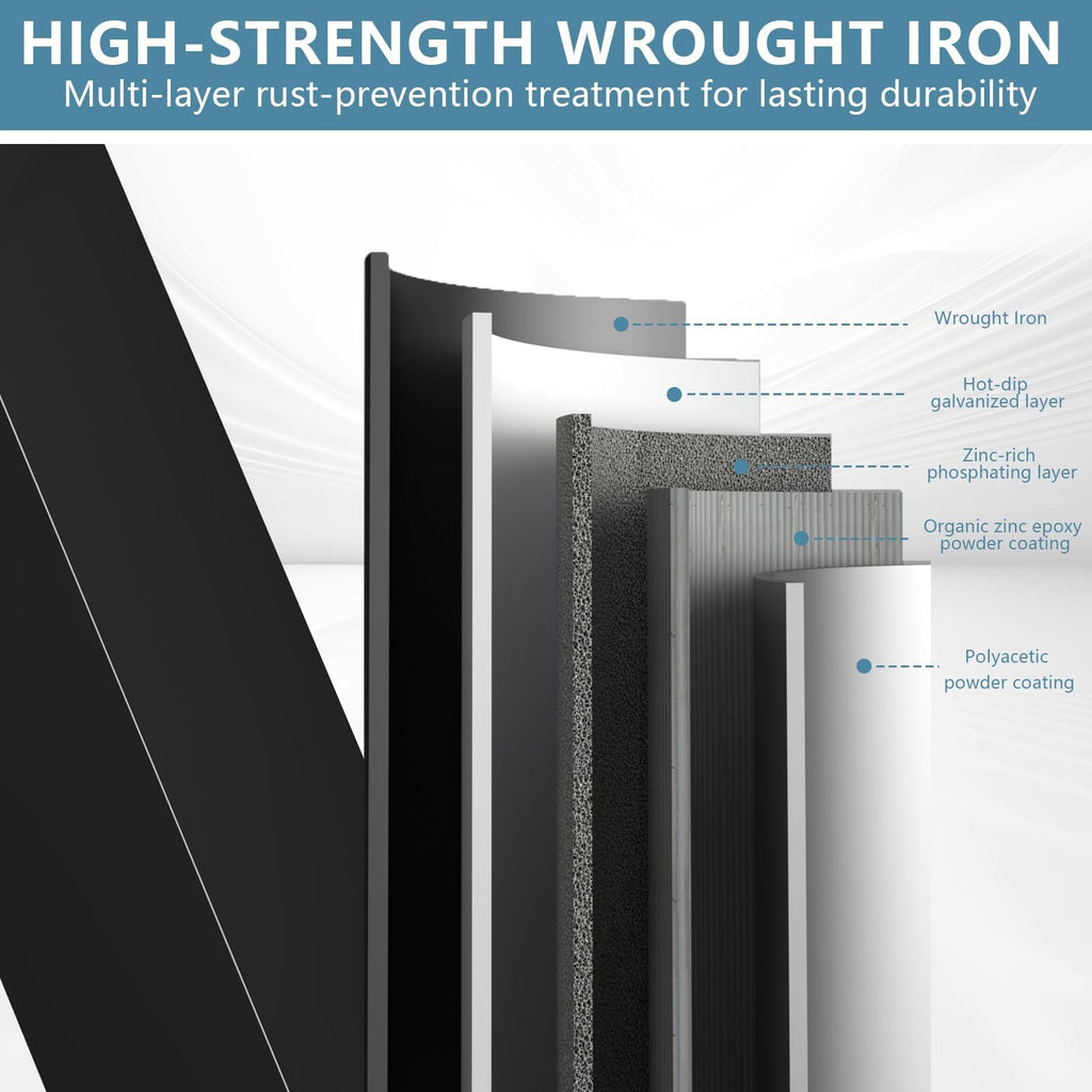 Horizontal Deck Railing Kit, 40" H x 50" W Deck Railing Kit