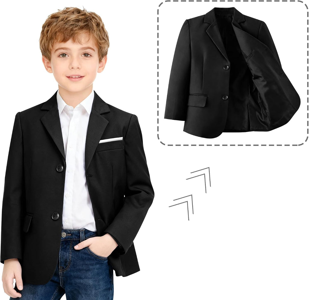 Boys Jacket Kids Formal Tuxedo Blazer School Sport Coat for Boy
