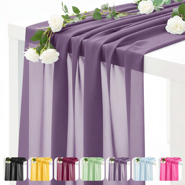 Purple Soft-Draping Chiffon Fabric by the Yard, 60" Wide x 3 Yards