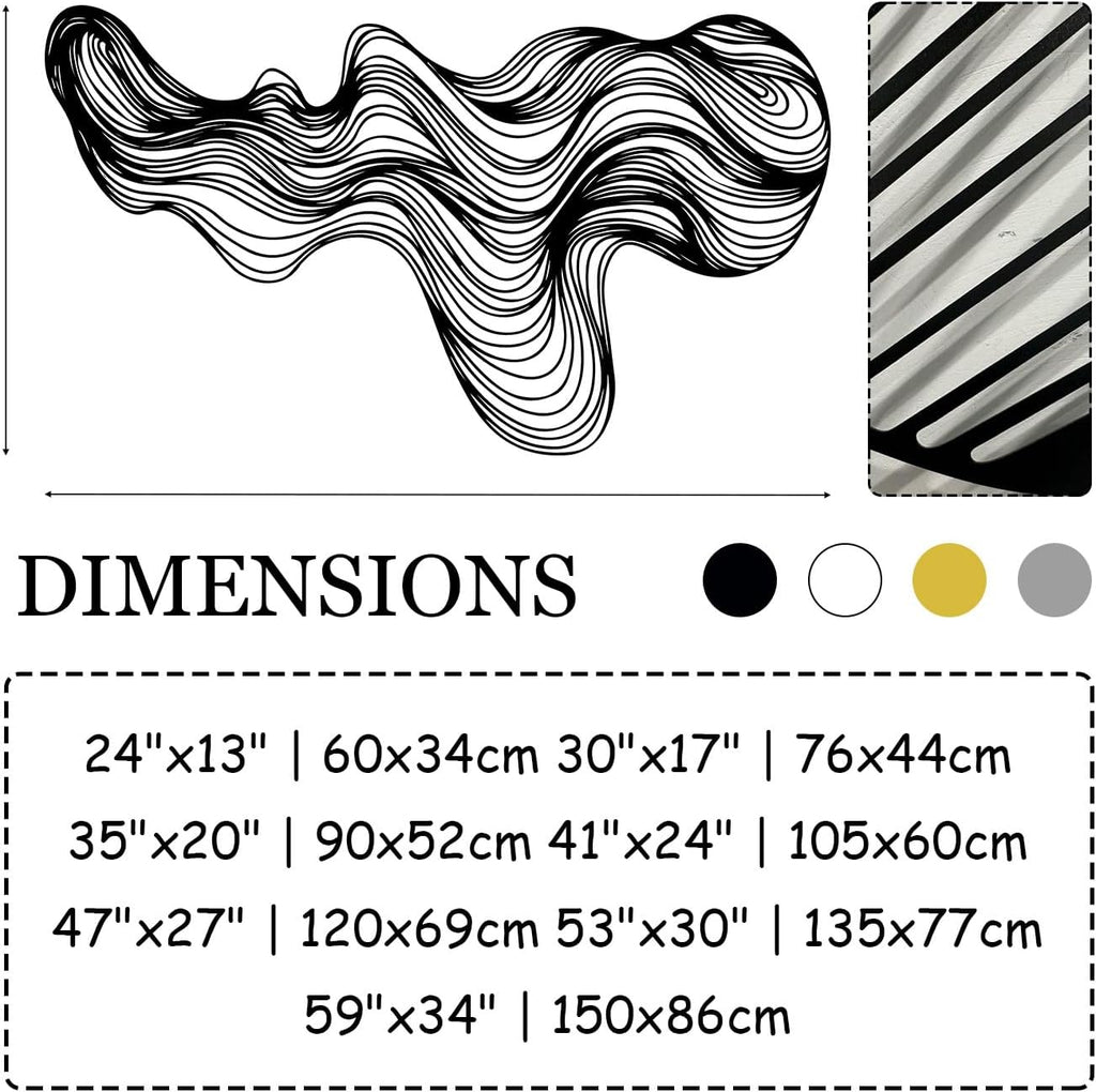 Abstract Lines Metal Wall Decor, Metal Irregular Wall Art, Geometric Line Art Sculpture, Mid Century Modern Artwok
