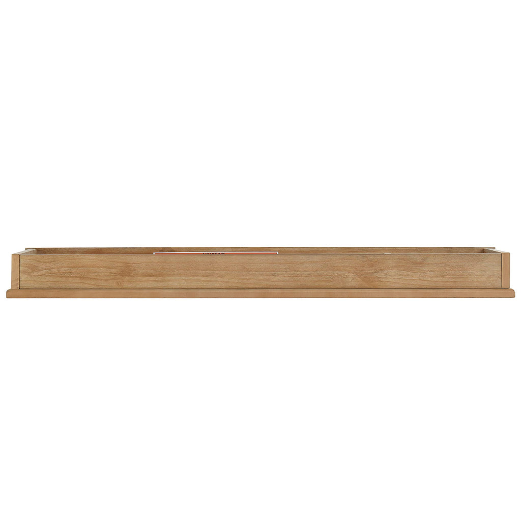 Mini Changing Tray in Barnwood - Solid Wood Dresser Changing Station with Safety Brackets and Storage Compartments