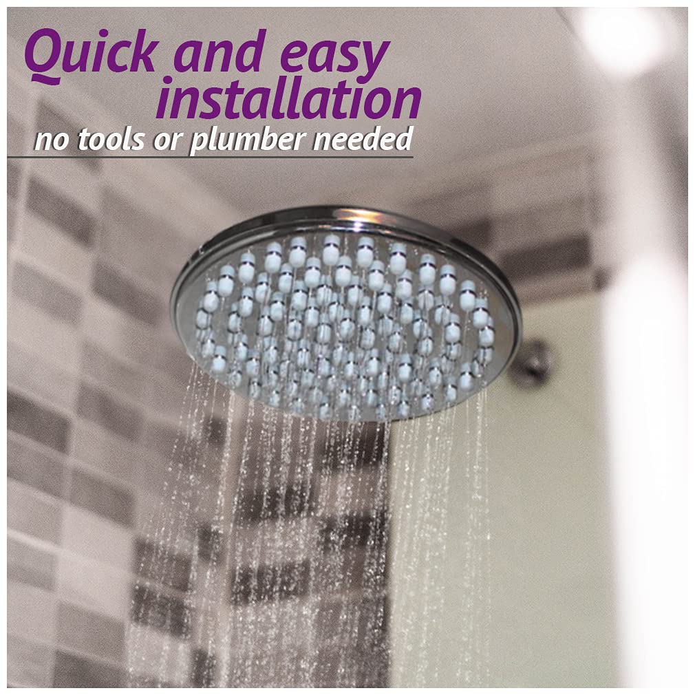 9" Polished Chrome Rainfall Showerhead - Ceiling & Wall Mount