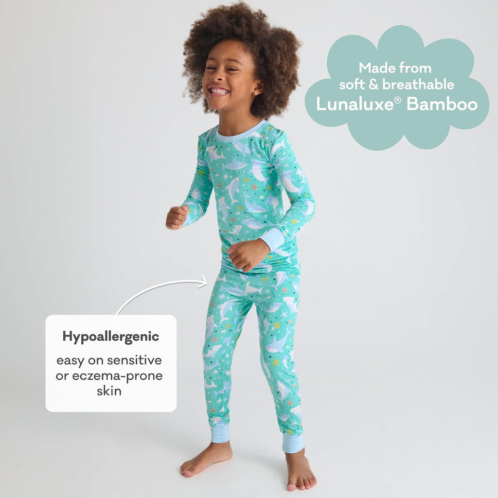 Two-Piece Pajama Set, Viscose from Bamboo, Toddler Kids PJs