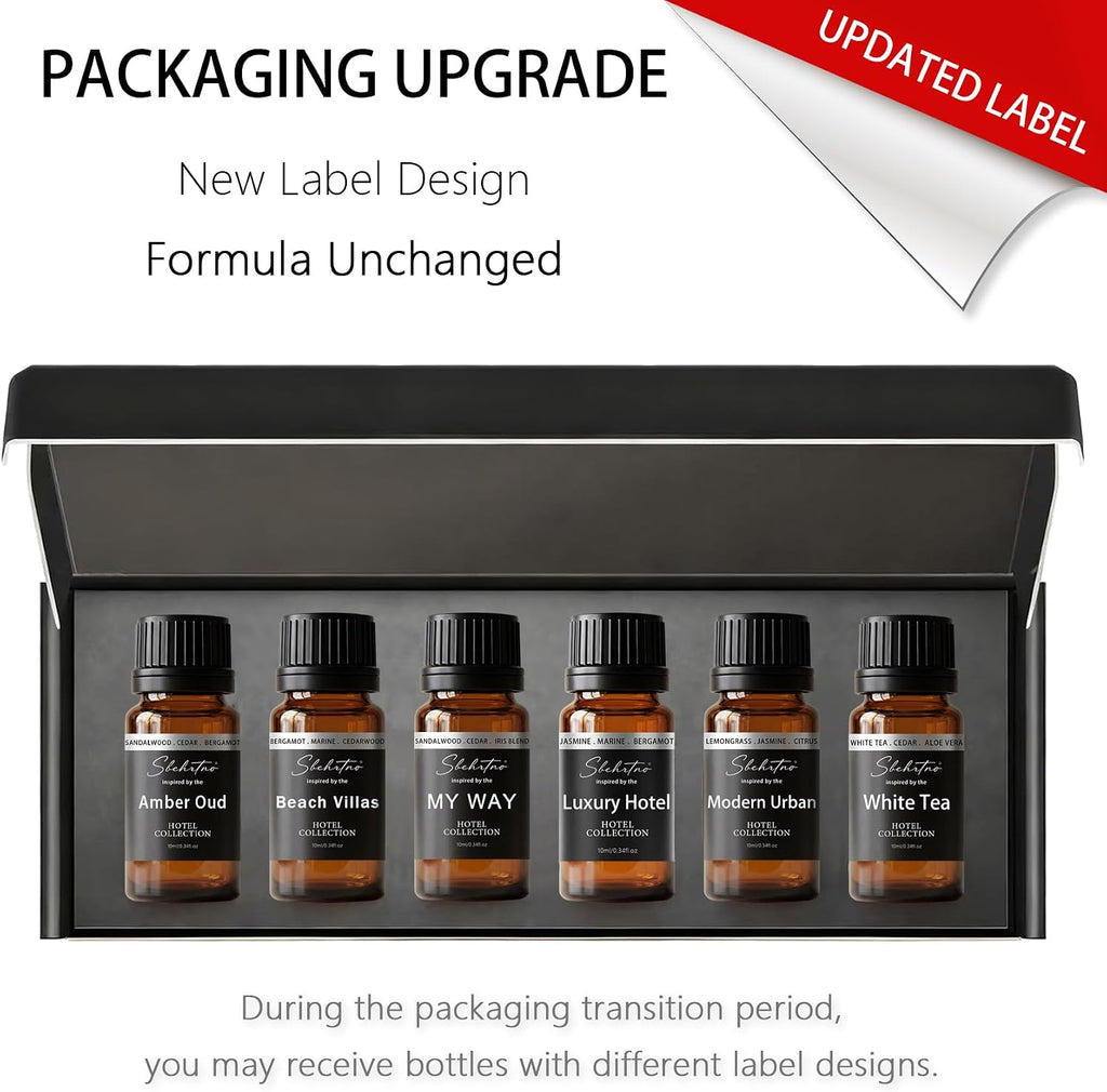 Hotel Diffuser Oil Gift Set-Luxury Hotel Inspired Fragrance Oils for Diffusers, Premium Aromatherapy Home Fragrance - Set of 2