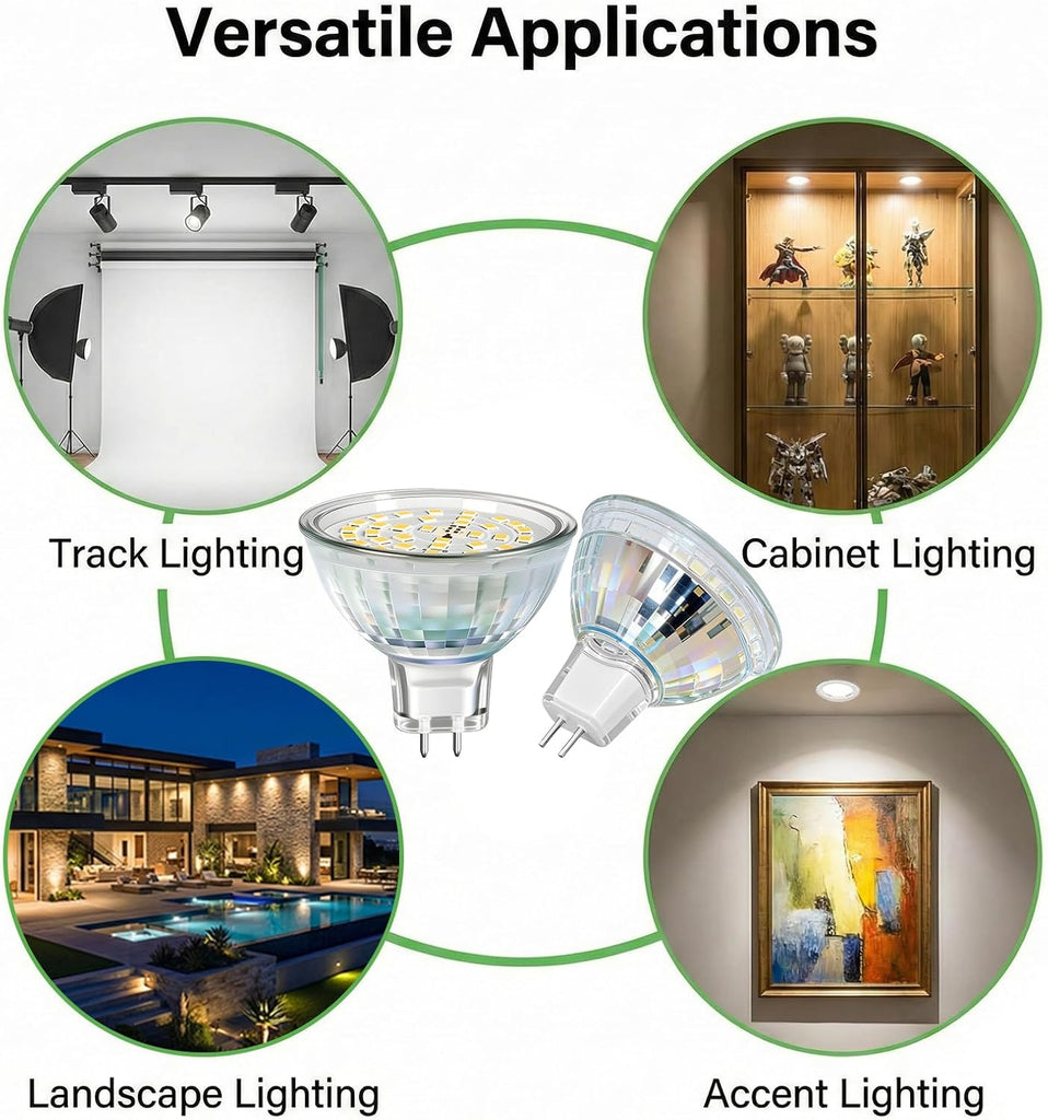 MR16 LED Bulbs 5W, 12V Low Voltage GU5.3 LED Spotlight Bulb, Non-dimmable, 450Lm, 120° Flood Beam Angle