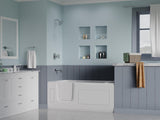 Walk-In Tub 60'' x 30'' Acrylic, Left Drain, Easy Step Low Threshold, Non-Slip Floor, Modern Chrome Details, Glossy