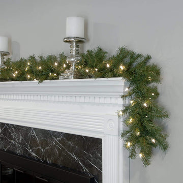 9ft Pre-Lit Norwood Fir Artificial Christmas Garland