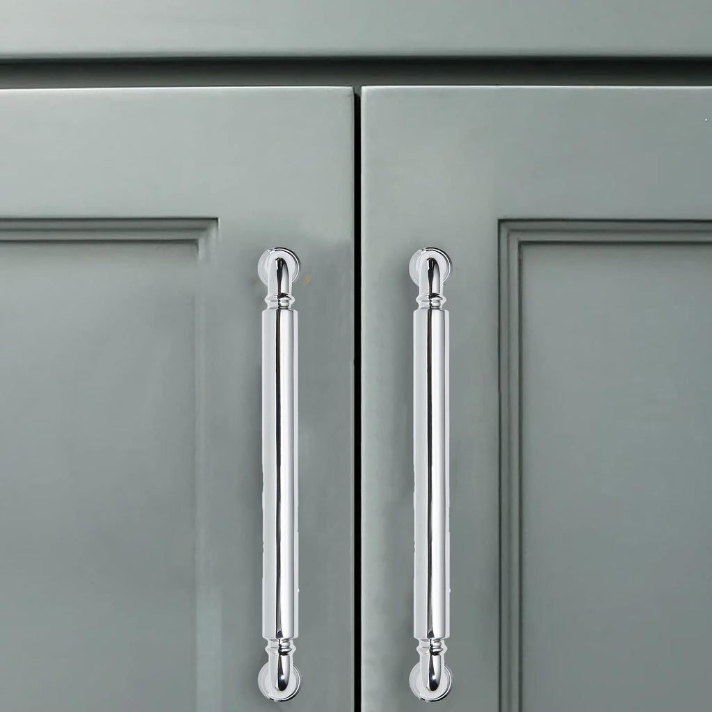 2 Pack 10 Inch Hole Center Vibrant Polished Chrome Cabinet pulls Heavy-Duty Solid Cabinet Handle Hardware Suitable