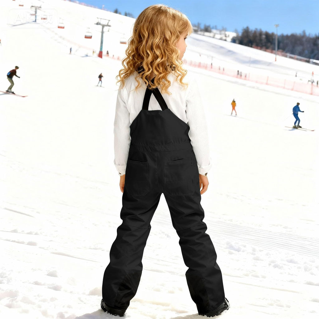 Snow bib Kids Snow Overalls Adjustable Strap Zipper Snowsuit