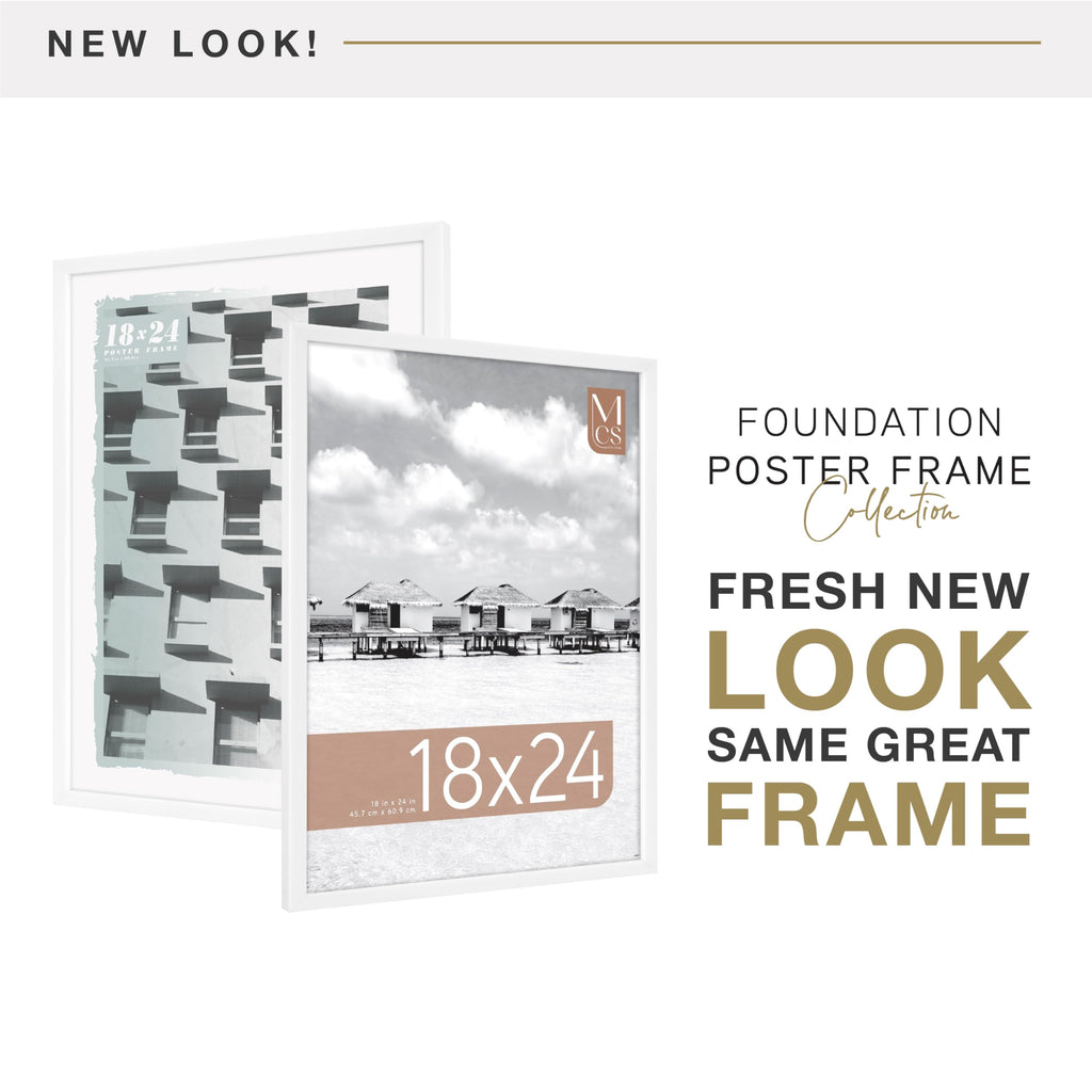 Foundation Poster Frame, 18x24, White Traditional