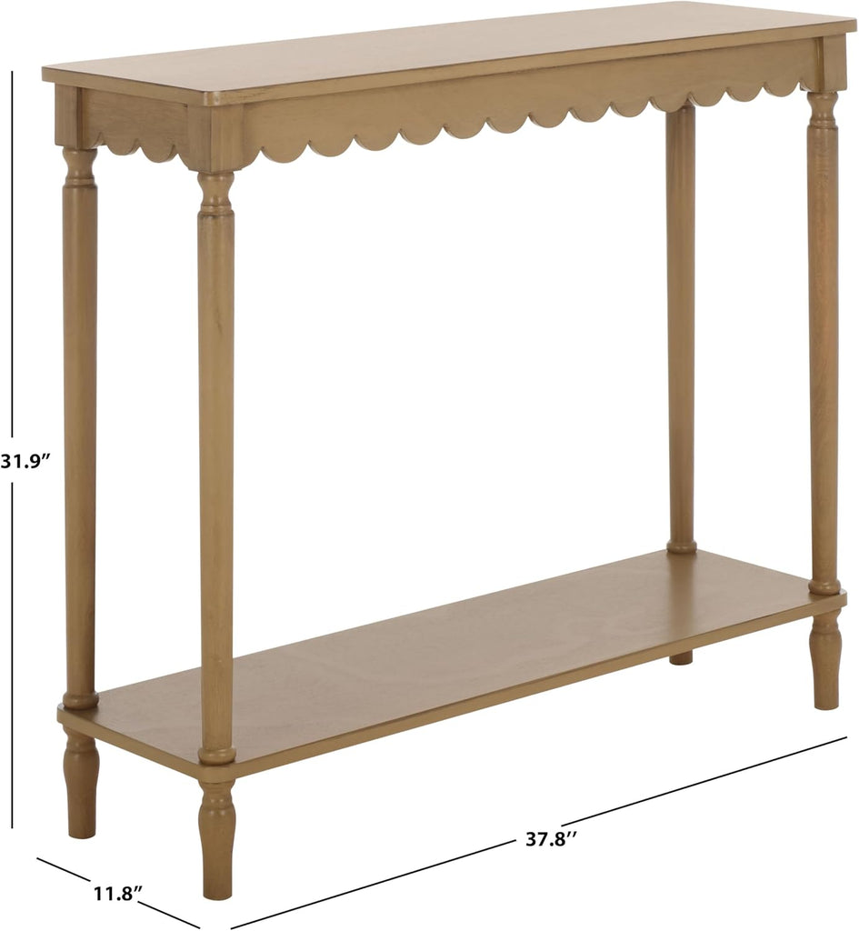 Collection Haven French Country Farmhouse Matte Black Console Table , Foyer
