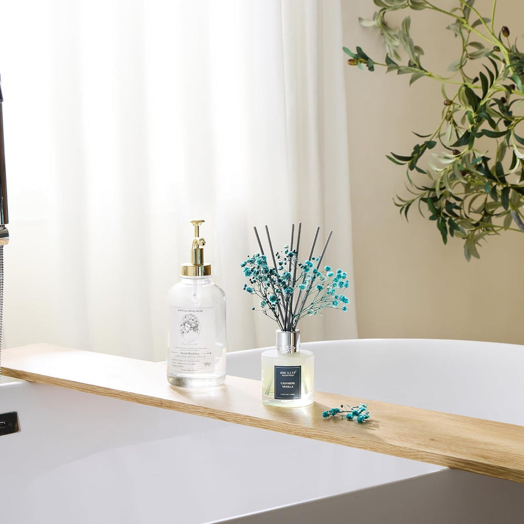 Reed Diffuser Set,3.38 fl oz (100 ml) - Cashmere Vanilla Oil Diffusers with 8 Reed Sticks, Home Fragrance Reed - Set of 8