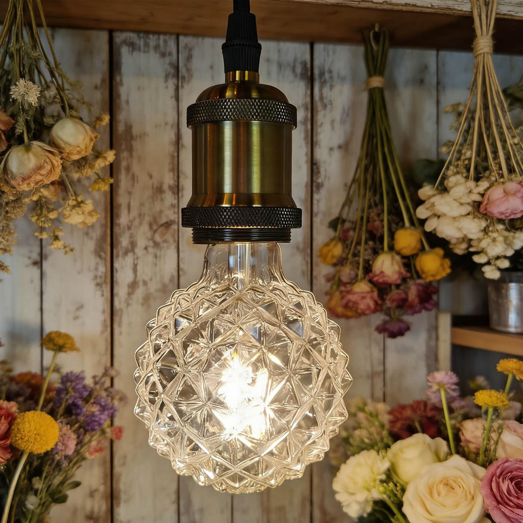 Classic Edison LED Bulb G30, 4W (40W Equivalent), 400 Lumens, 2700K Warm White, Durian Shape, E26 Base, 110-130V