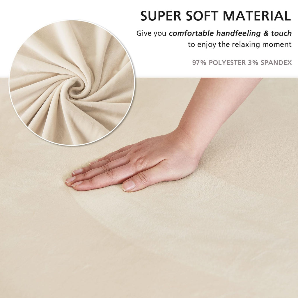 Beige Couch Covers for Sofa Cover Universal Slipcovers with Skirt