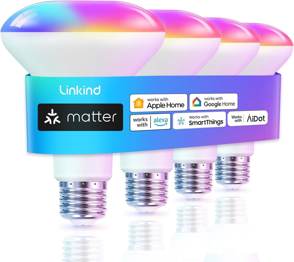 Matter Smart BR30 Bulbs 4-Pack & WiFi A19 4-Pack