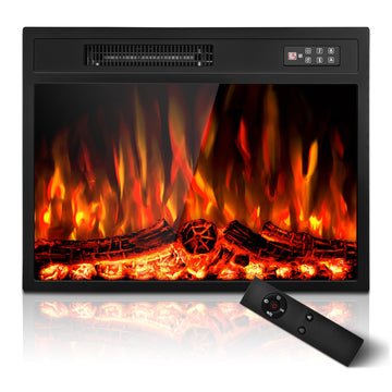 23 inch Electric Fireplace Insert, Fireplace Heater with Remote Control
