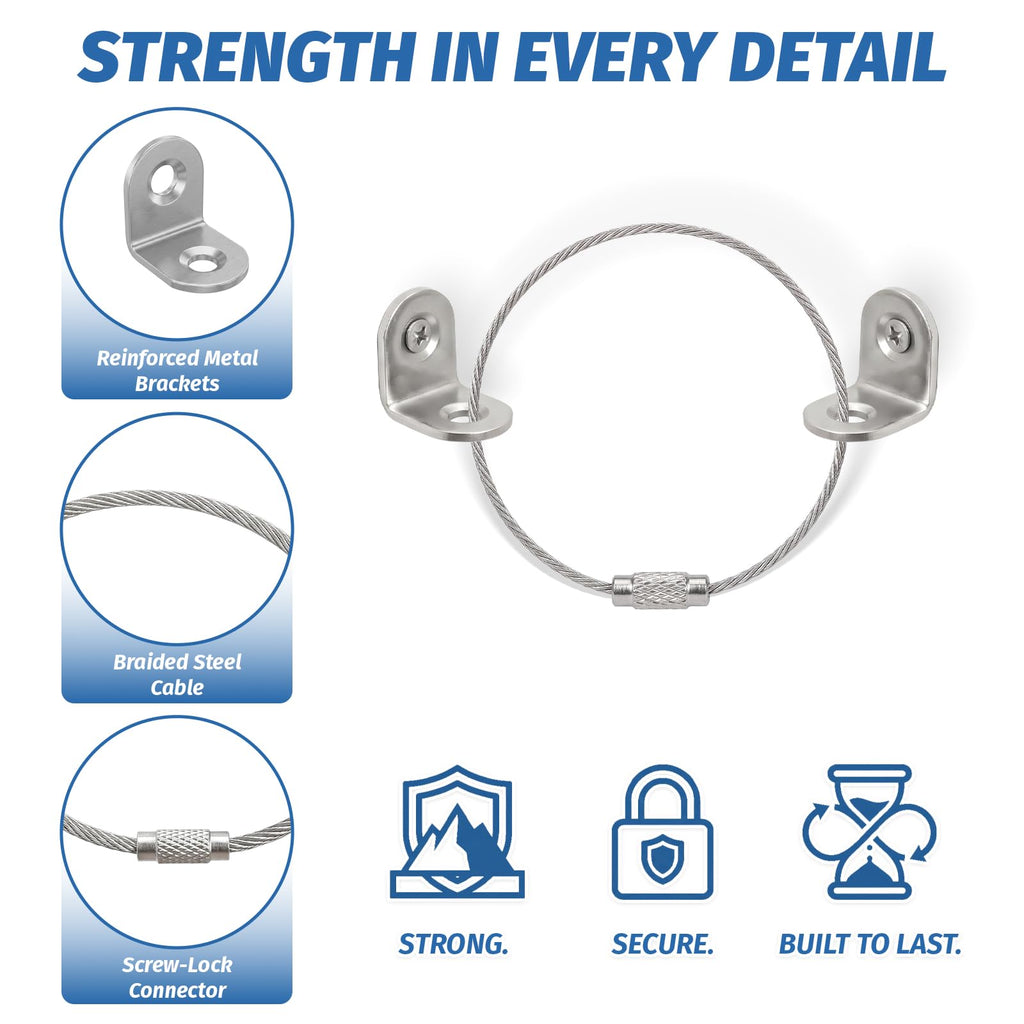 Furniture Anchors, 14 Pack Anti-Tip Straps Kit for Baby Proofing,Silver