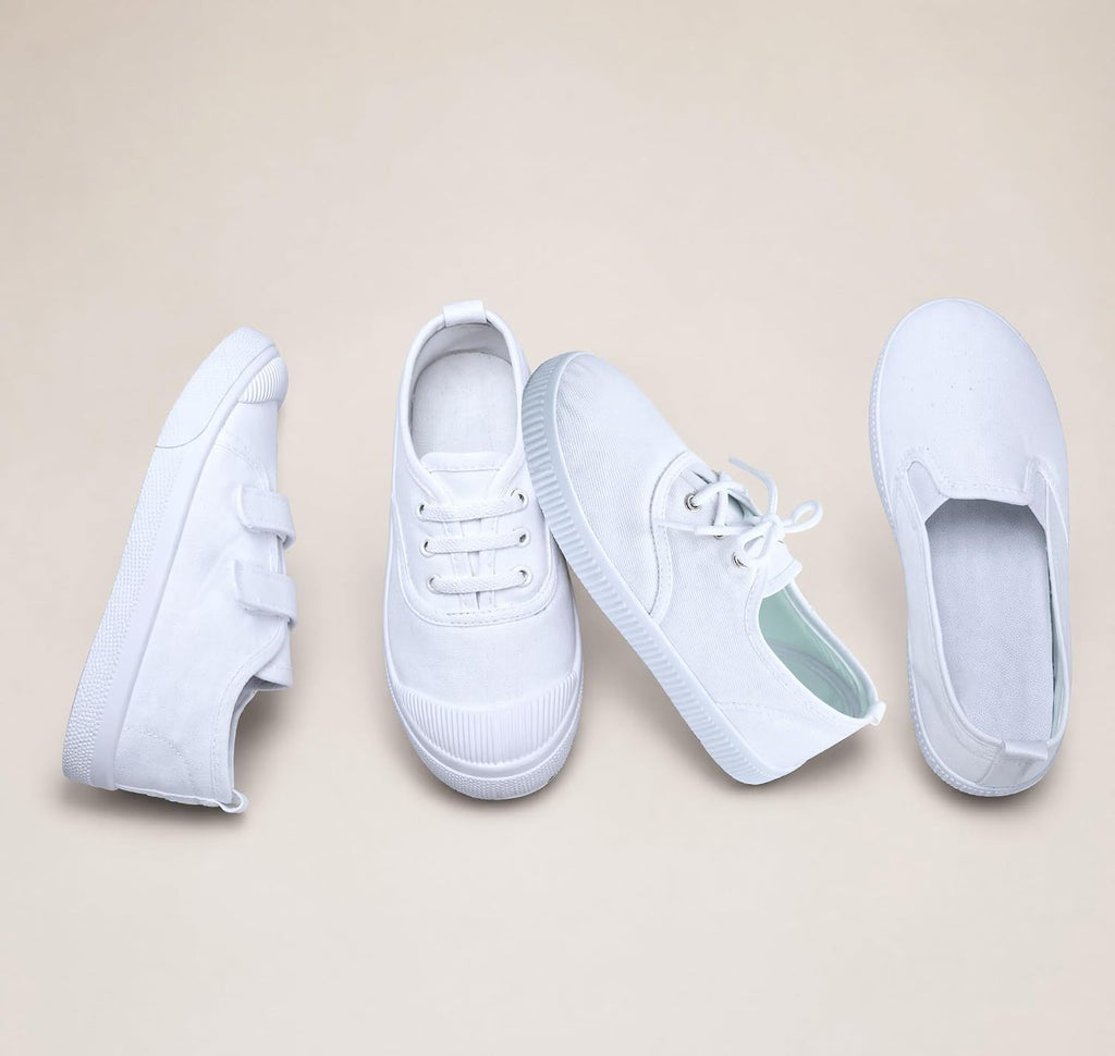 Girls White Shoes Canvas Comfortable Causal Sneakers