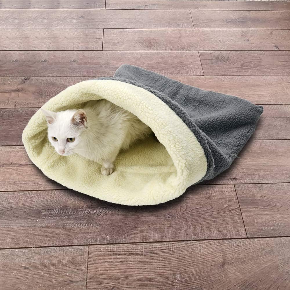 Cat Cave Sleeping Bag, Warming Pad Sack Burrowing Cozy Soft Comfortable Bed