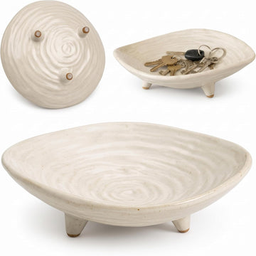 Small Decorative Bowl, 6" Ceramic Key Bowl Table, Multi-Purpose Decorative Bowls for Candy, Jewelry and Home