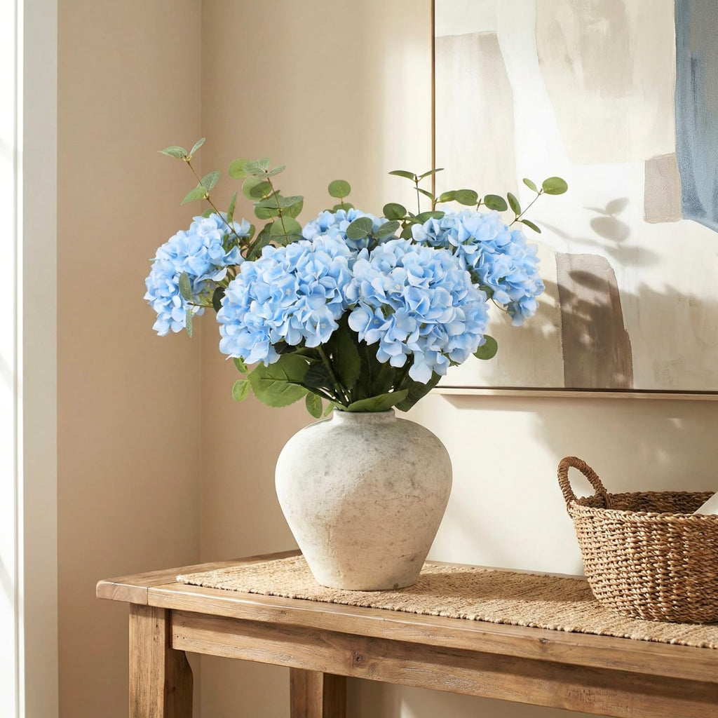 Blue Hydrangea Artificial Flowers Arrangement | Casa Home Living