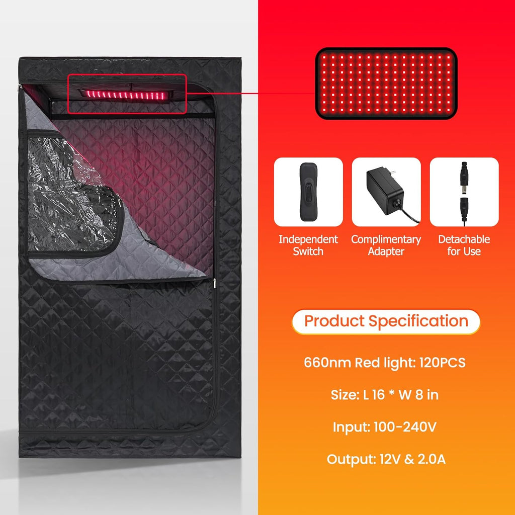 Smartamk Upgrade Portable Hot Air Sauna, 1 or 2 Person Home Sauna, 1500W & 149°F Dry Sauna Box