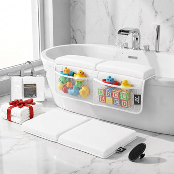 Comfortable Baby Bath Kneeler and Elbow Rest Pad Set - Kneeling Pad for Bathing Baby, Relieves Knee and Elbow Pain