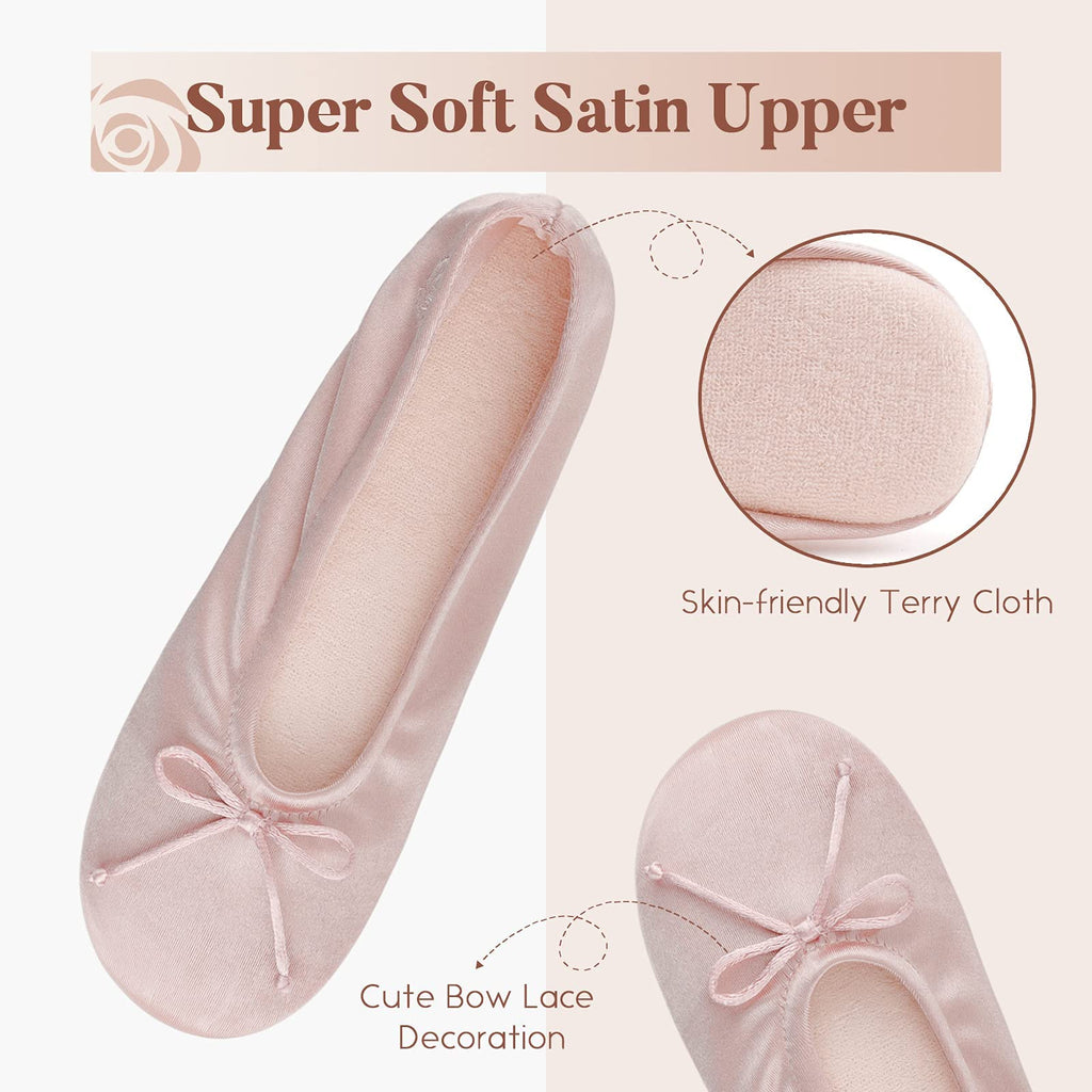 Women's Ballerina House Slippers with Bow