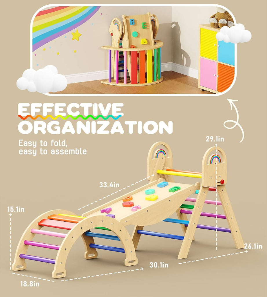 Triangle Set, in-1 Montessori Climbing Toy for Toddlers