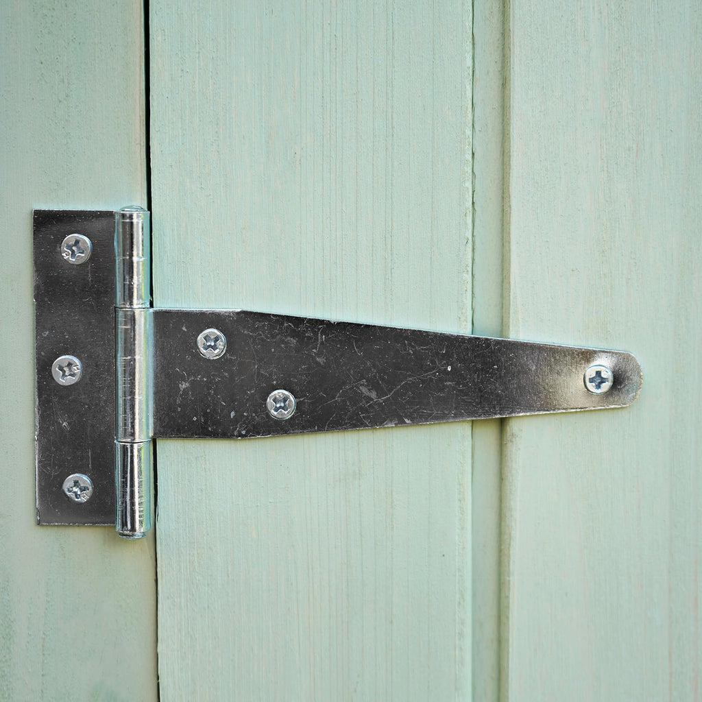 4Pcs T-Strap Door Hinges, 4" Wrought Tee Shed Gate Hinges Iron Hardware for Wooden Barn, Fence, Yard Door Hinges