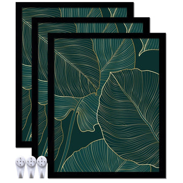 Black 8x10 Picture Frame Set of 3, Lightweight Sturdy Gallery Wall Decor