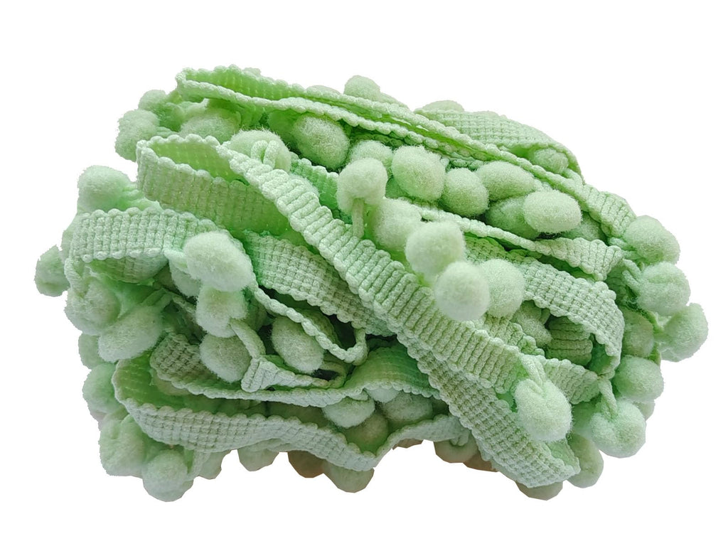 Pom Pom Trim 6 Yards 12mm Ball Fringe Trim for Sewing Accessory Decoration DIY Crafts (Light Turquoise, 12mm 181242)
