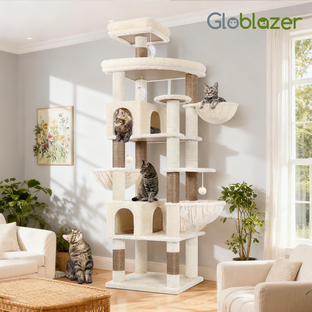 82in Extra Large Cat Tree Tower for Indoor Cats Large Adult