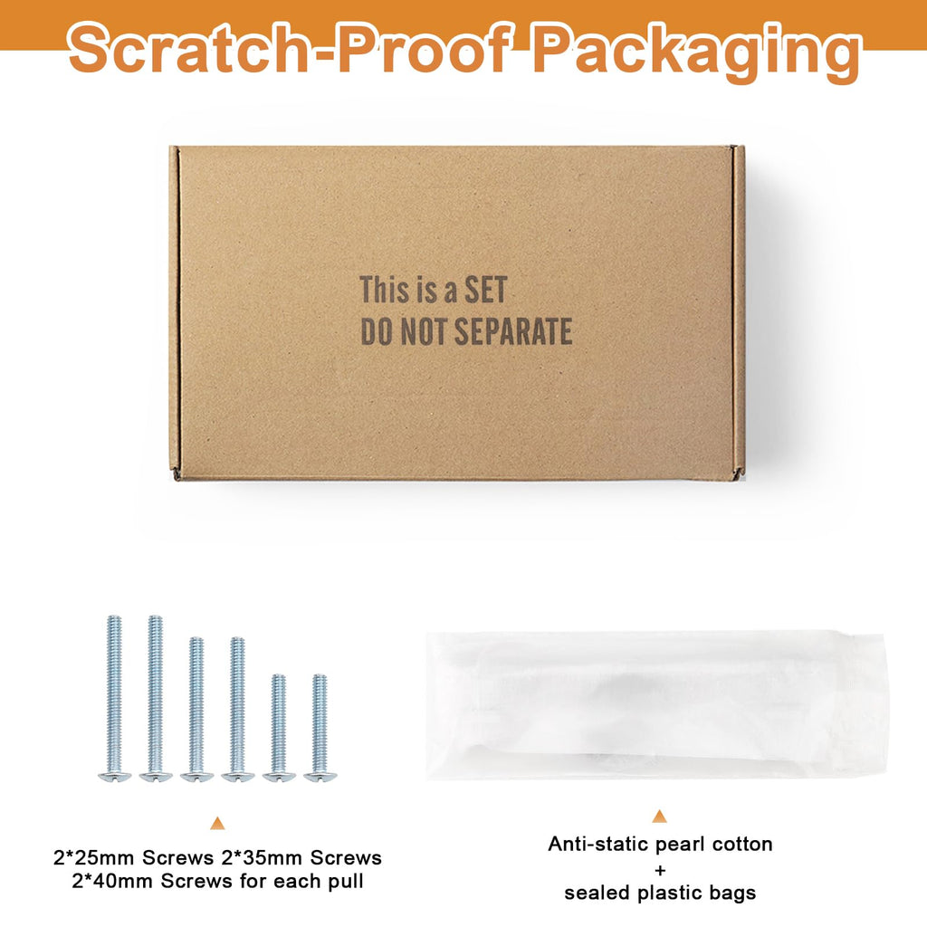 5 Pack Champagne Bronze Cabinet Handles 3 Inch(76mm) Hole Center Kitchen Cabinet Pulls, Brushed Brass Cabinet