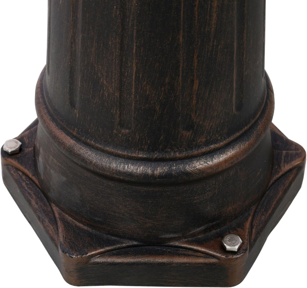 Mailbox with Post Lights,Mailbox/Post Light Combo Duty Cast Aluminum Post Mount Mailboxes Decorative(2in1)