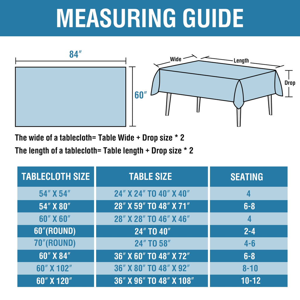 Linen Textured Tablecloth 60 x 84 Waterproof Decorative Table Cloth Spill-Proof Linen Look Cover for Party Table