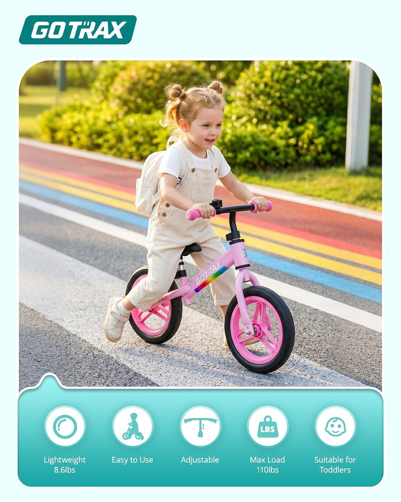KS12 Toddler Balance Bike, 12" No-Pedal Bike for Boys&Girls Ages 2-5