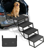 Dog Steps for Car, Truck, SUV, Dog Stairs for Car with Upgraded Non-Slip Surface, Foldable Dog Ramp for Car