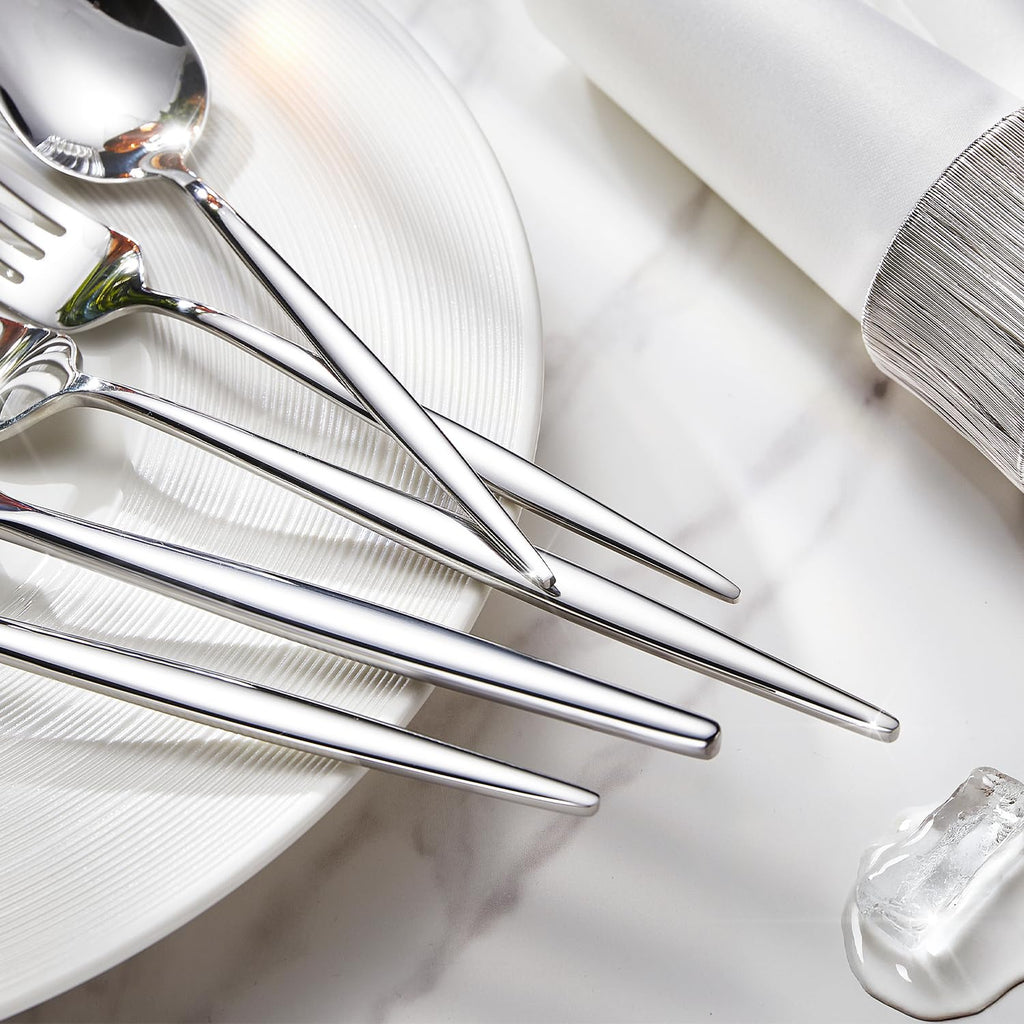 18/10 Silverware Set for 8, 40 Piece Stainless Steel Flatware Cutlery Set